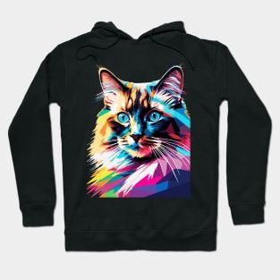 Ragdoll Cat Pop Art Hoodie